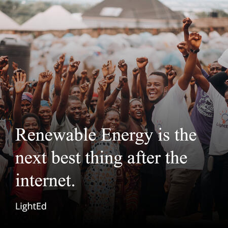 Renewable energy is the next best thing after the internet.